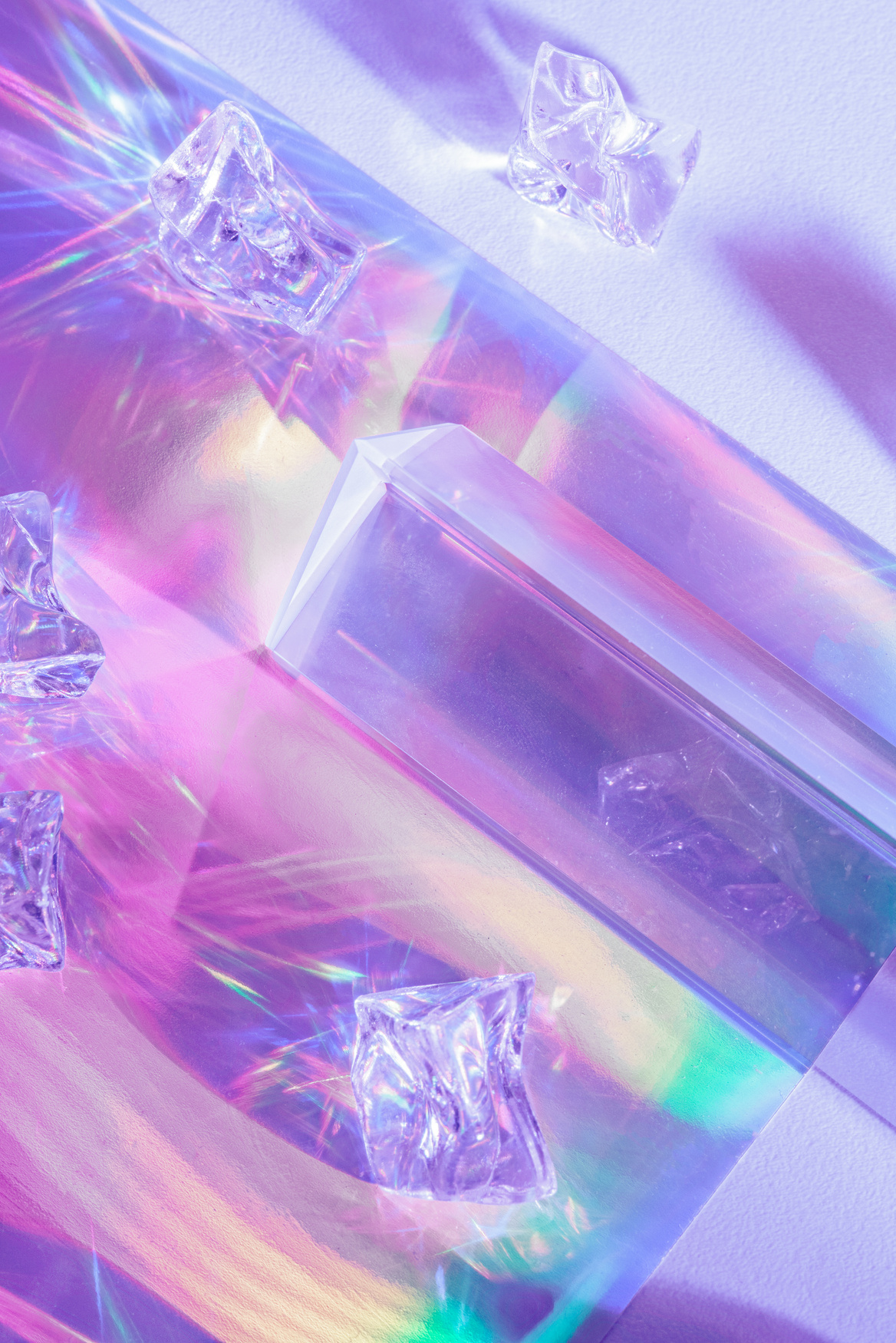 Abstract Crystal in Lavender Light